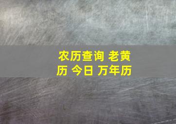 农历查询 老黄历 今日 万年历